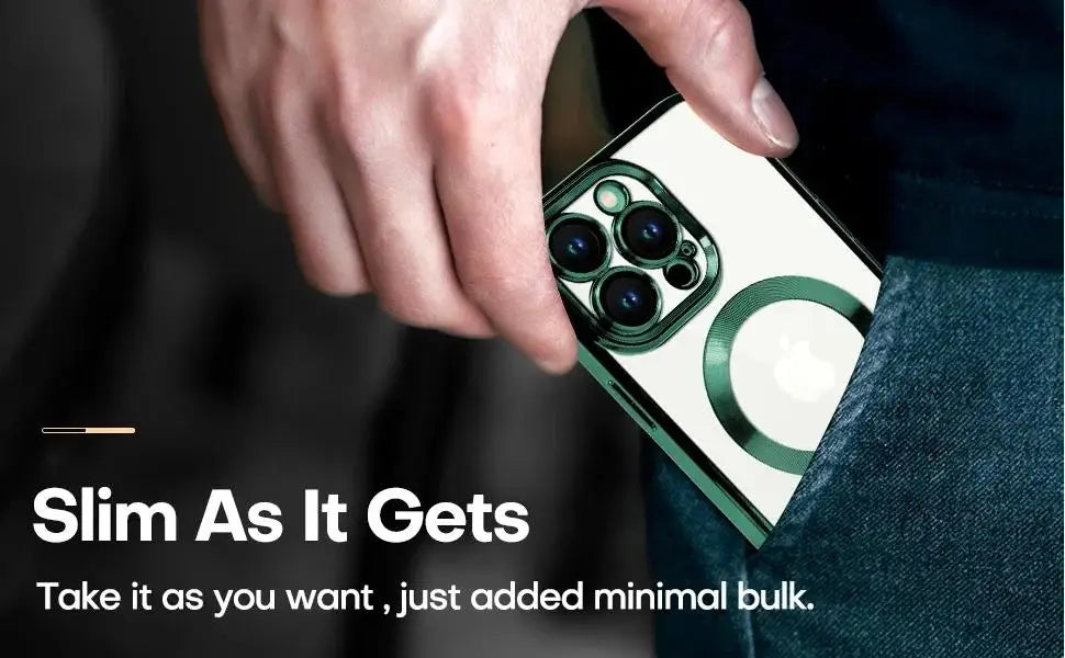 MagSafe Hülle iPhone 13–16 Pro/Max Klar N52 Magnet Anti-Gelb Kameraschutz 