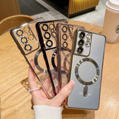 MagSafe Hülle iPhone 13–16 Pro/Max Klar N52 Magnet Anti-Gelb Kameraschutz 